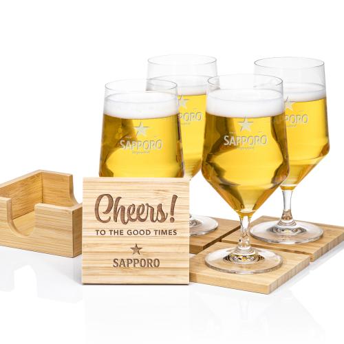 Corporate Gifts - Barware - Glasses Sets - Tucson/Coaster Gift Set - Tucson