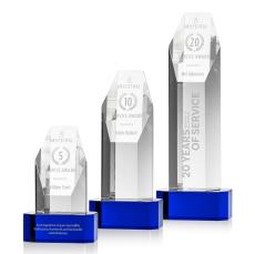 Ashford Award on Blue Base  - Glass Awards