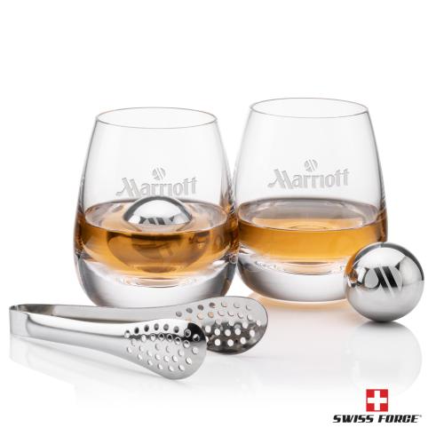 Corporate Gifts - Barware - Glasses Sets - Swiss Force&reg; S/S Balls & 2 Dimasio OTR