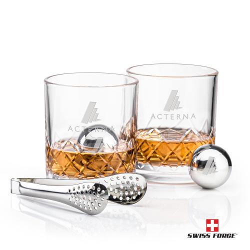 Corporate Gifts - Barware - Glasses Sets - Swiss Force&reg; S/S Balls & 2 Heceta OTR