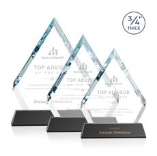 Apex Award on Newhaven Base - Black - Colored Crystal Awards