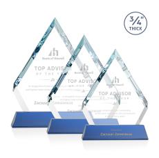 Apex Award on Newhaven Base - Blue - Colored Glass Awards