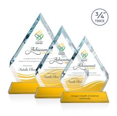 Apex VividPrint Award on Newhaven Base - Amber - Colored Glass Awards