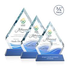 Apex VividPrint Award on Newhaven Base - Blue - Colored Glass Awards