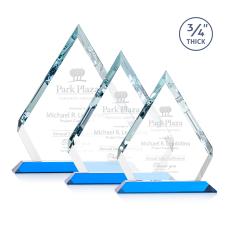 Apex Award - Sky Blue  - Colored Glass Awards