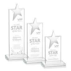 Bryanston Chrome Star Award - Clear - Crystal Star Awards