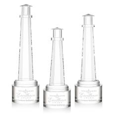 Lighthouse Award on Marvel Base - Clear - Sales Awards