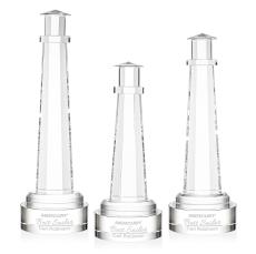 Lighthouse Award on Stanrich Base - Clear - Sales Awards