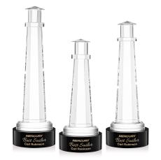 Lighthouse Award on Stanrich Base - Black - Black Crystal Awards