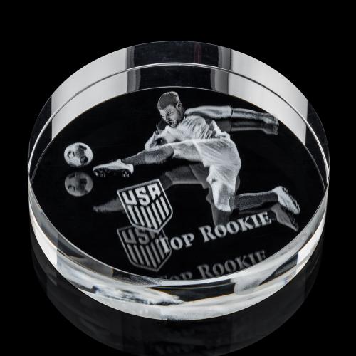 Recognition Awards - Crystal Awards - Medina Paperweight 3D