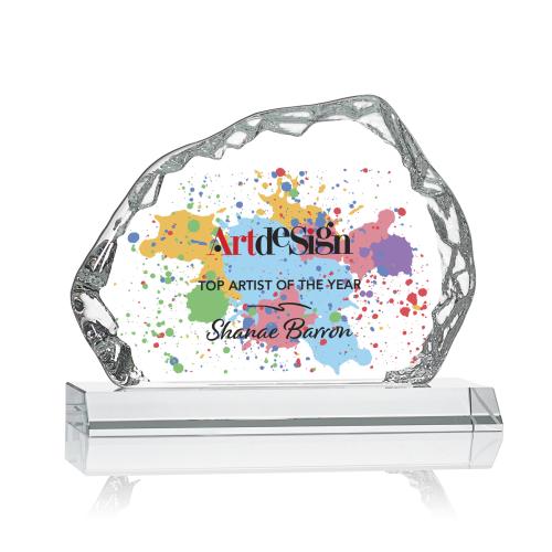 Recognition Awards - Crystal Awards - Aspen Iceberg VividPrint&trade; Award on Base