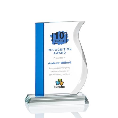 Burbank VividPrint™ Award - Blue Recognition Awards - Crystal Awards - Burbank VividPrint™ Award - Blue