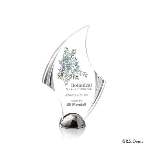 Recognition Awards - Acrylic Awards - Flourish Hemisphere VividPrint&trade; Award