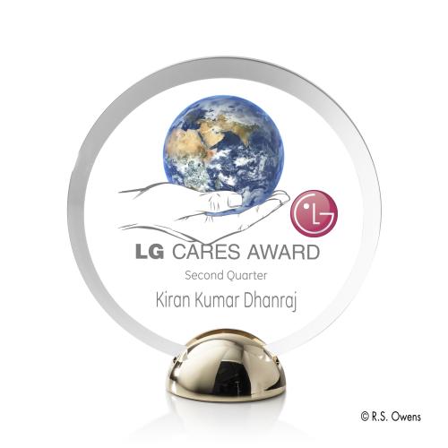 Recognition Awards - Acrylic Awards - Discus Hemisphere VividPrint&trade; Award