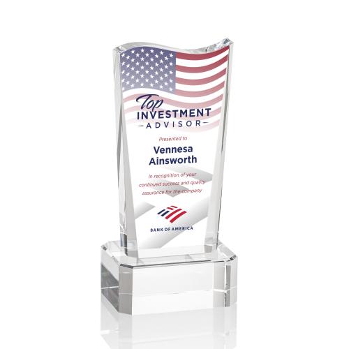 Violetta VividPrint™ Award on Base - Clear Recognition Awards - Crystal Awards - Violetta VividPrint™ Award on Base - Clear