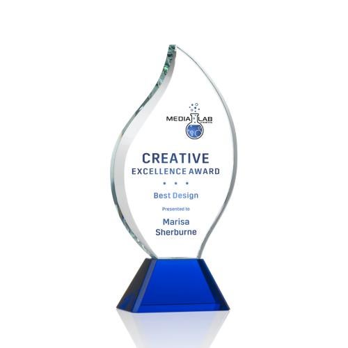 Recognition Awards - Crystal Awards - Norina Flame VividPrint&trade; Award - Blue
