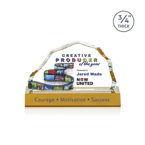 Recognition Awards - Crystal Awards - Highbridge VividPrint&trade; Award - Amber