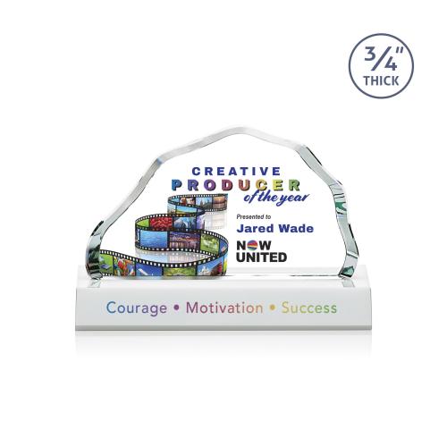 Recognition Awards - Crystal Awards - Highbridge VividPrint&trade; Award - White