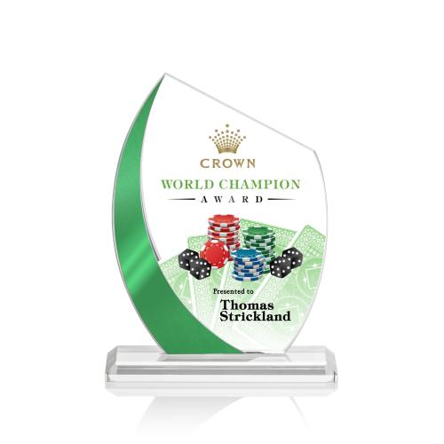 Recognition Awards - Crystal Awards - Wadebridge VividPrint&trade; Award - Green