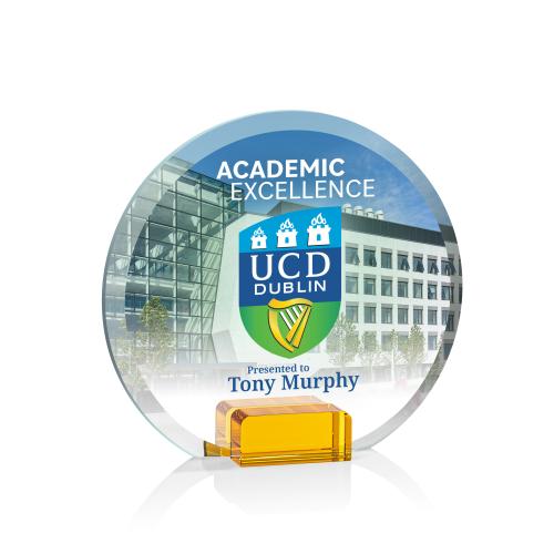 Recognition Awards - Crystal Awards - Bowie VividPrint&trade; Award - Amber