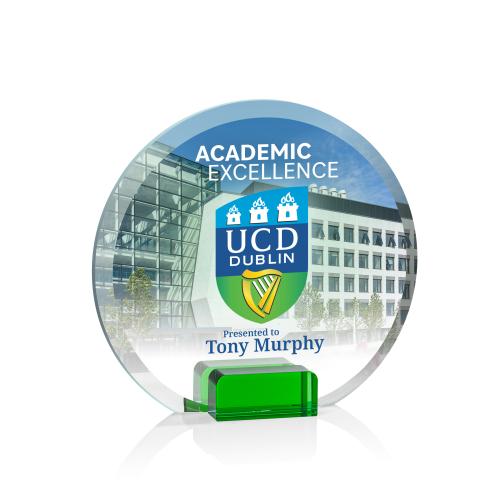 Recognition Awards - Crystal Awards - Bowie VividPrint&trade; Award - Green