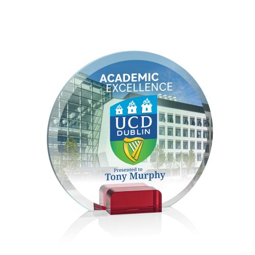 Recognition Awards - Crystal Awards - Bowie VividPrint&trade; Award - Red