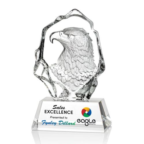 Recognition Awards - Crystal Awards - Ottavia Eagle Head VividPrint&trade; Award