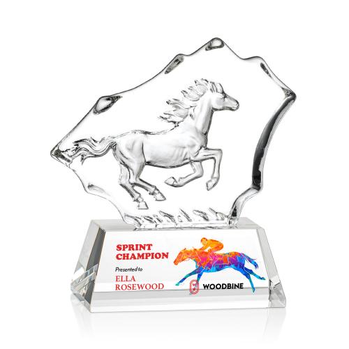 Recognition Awards - Crystal Awards - Ottavia Horse VividPrint&trade; Award
