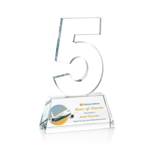 Recognition Awards - Crystal Awards - Milestone Optical VividPrint&trade; Award - Clear