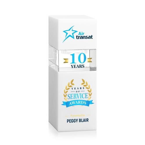 Recognition Awards - Crystal Awards - Tofino Stacker VividPrint&trade; Award - White