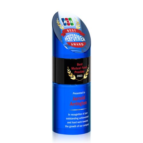 Recognition Awards - Crystal Awards - Atlantis Stacker VividPrint™ Award - Blue