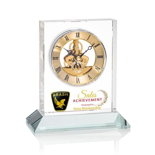 Recognition Awards - Shop by Recipient - Retirement Awards - Ashland VividPrint&trade; Clock on Base - Gold Dial