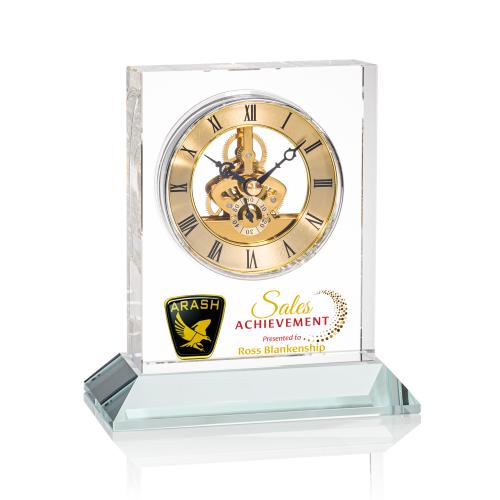 Recognition Awards - Shop by Recipient - Retirement Awards - Ashland VividPrint&trade; Clock on Base - Gold Dial