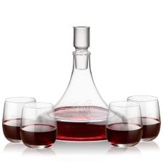 Ashby Decanter & Crestview Stemless Wine - Barware Gift Sets