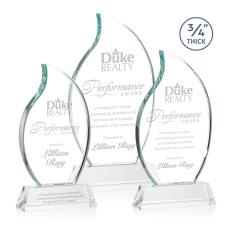 Croydon Flame Award on Newhaven Base - Clear - Recognition Awards