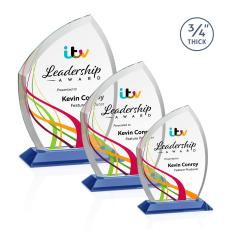 Daltry VividPrint Award - Sky Blue - Blue Crystal Awards