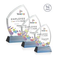 Daltry VividPrint Award on Newhaven Base - Sky Blue - Crystal Awards