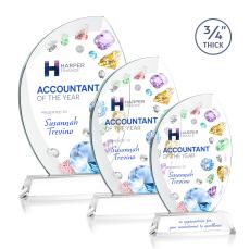 Wichita VividPrint Award on Newhaven Base - Clear - Crystal Awards