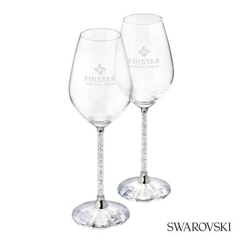 Corporate Gifts - Barware - Wine & Champagne - Wine Glasses - Swarovski&reg; Crystalline Wine Glasses (Set of 2)