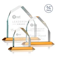 Austere Peak Award - Amber - Yellow Crystal Awards
