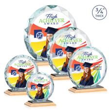 Centura VividPrint Award - Bamboo/Black - Circle Awards