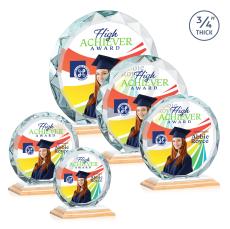 Centura VividPrint Award - Bamboo/White - Circle Awards