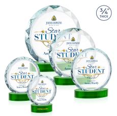 Centura VividPrint Award on Alberton Base - Green - Circle Awards