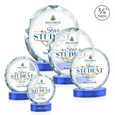 Centura VividPrint Award on Alberton Base - Sky Blue - Blue Crystal Awards