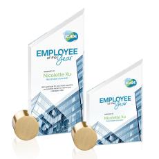 Cooper VividPrint Award -  Starfire/Gold Circle - Metal Awards