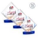 Belaire VividPrint&trade; Award on Alberton Base - Blue