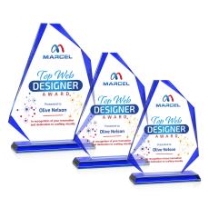 Hillmont VividPrint Award - Blue - Blue Crystal Awards