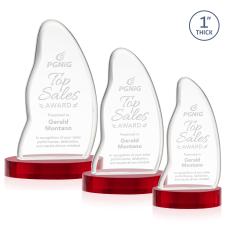 Beauford Award on Base - Red - Recognition Awards