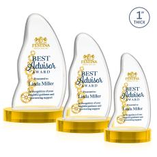 Beauford VividPrint Award on Base - Gold - Full Color Awards