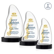 Beauford VividPrint Award on Base - Black - Colored Crystal Awards